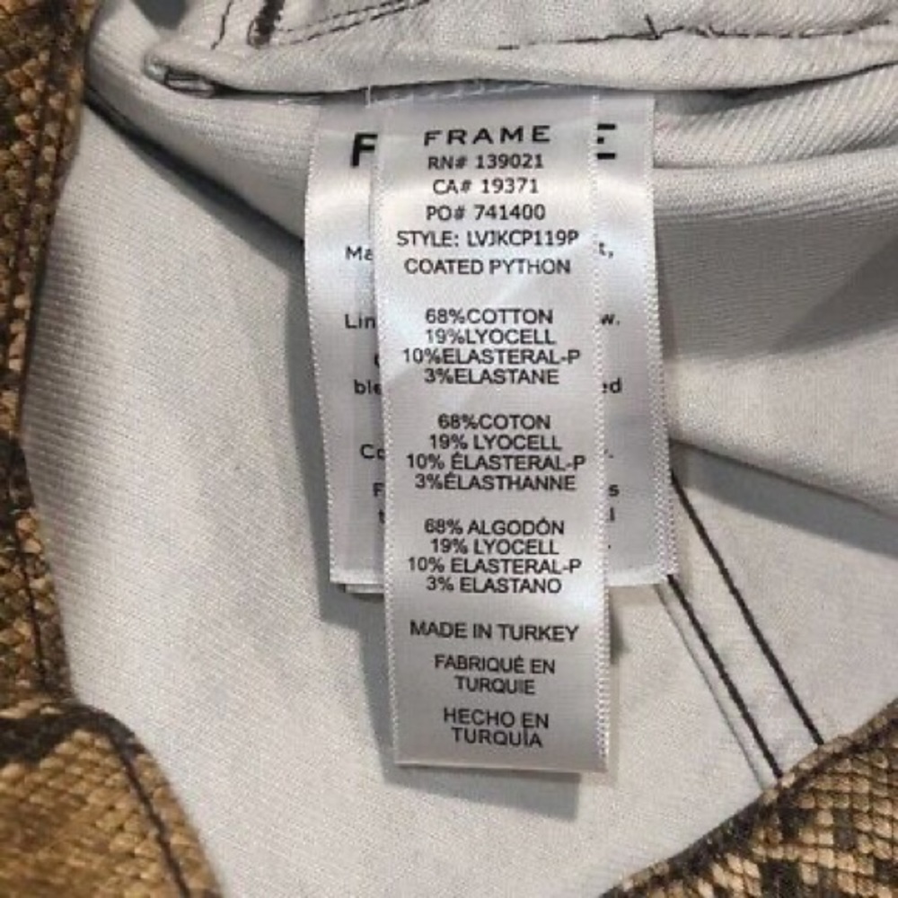 Frame Coated Denim Python Jacket - image 5